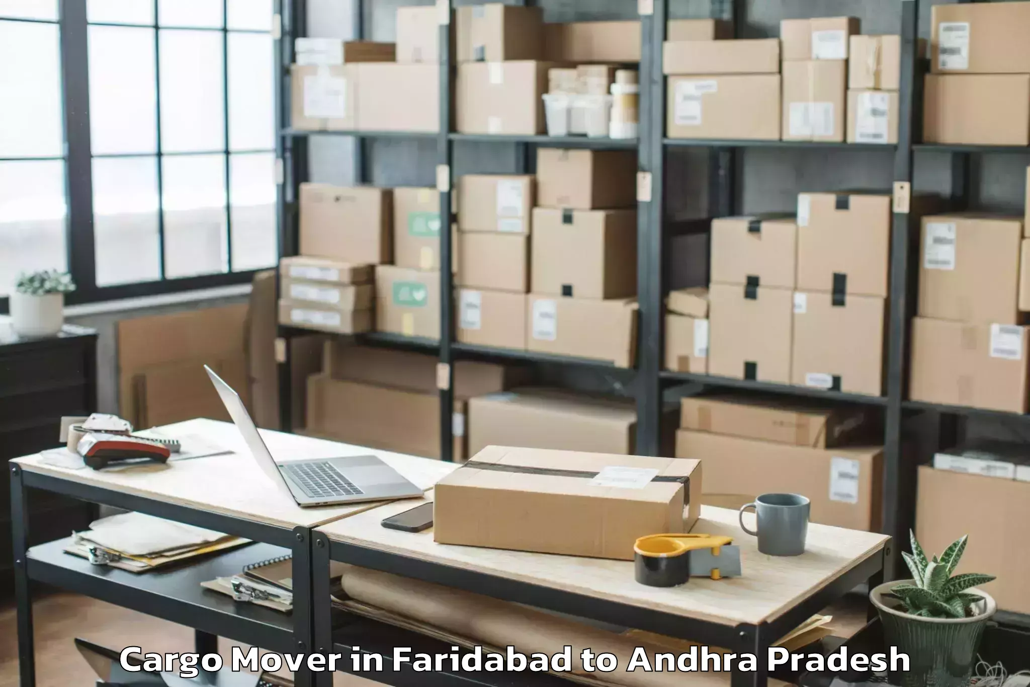 Top Faridabad to Biccavolu Cargo Mover Available